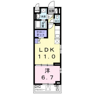 1LDK 間取り図