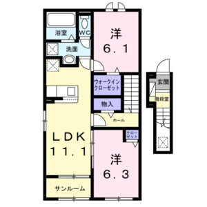 2LDK 間取り図