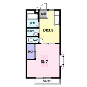 1K 間取り図