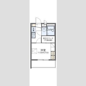 1K 間取り図