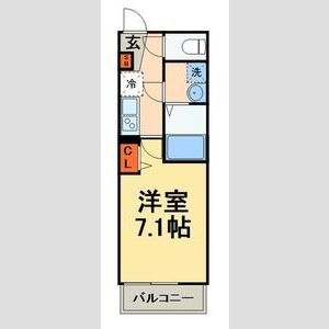 1K 間取り図