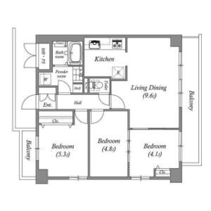 3LDK 間取り図