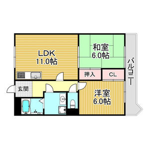 2LDK 間取り図