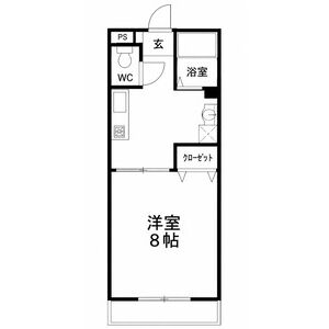 1K 間取り図