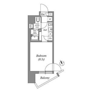 1K 間取り図