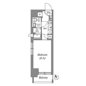 1K 間取り図