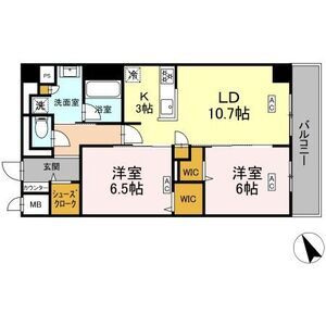 2LDK 間取り図