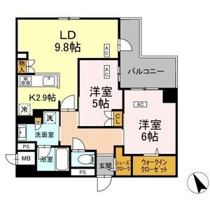 2LDK 間取り図