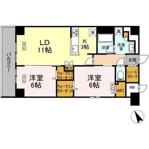 2LDK 間取り図