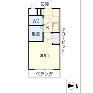 1K 間取り図