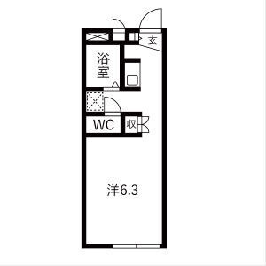 ワンルーム 間取り図