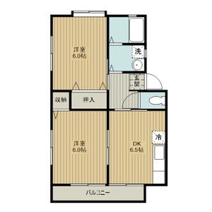 2DK 間取り図