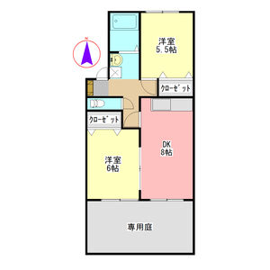 2DK 間取り図