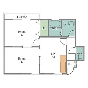2DK 間取り図