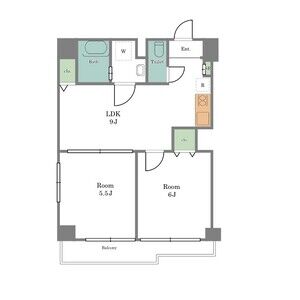 2LDK 間取り図