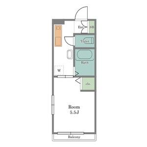 1K 間取り図