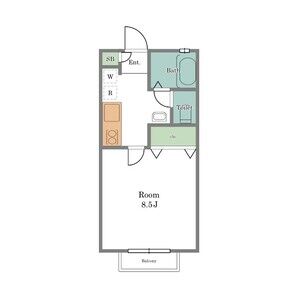 1K 間取り図