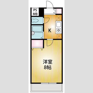 1K 間取り図