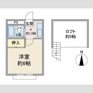 1K 間取り図
