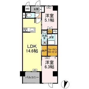 2LDK 間取り図