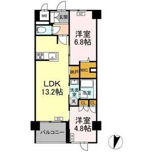 2LDK 間取り図