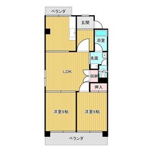 2LDK 間取り図