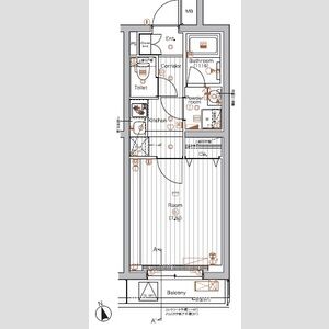 1K 間取り図