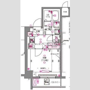 1K 間取り図