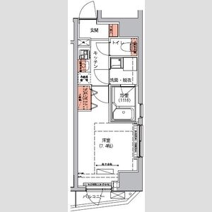 1K 間取り図