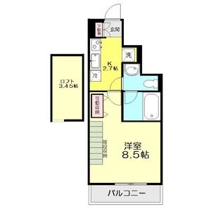 1K 間取り図
