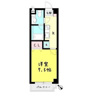 1K 間取り図