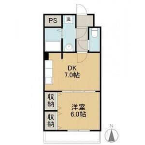 1DK 間取り図