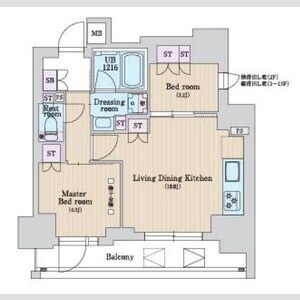 2LDK 間取り図