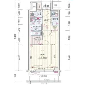 1K 間取り図