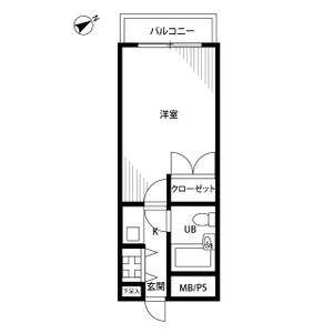 1K 間取り図