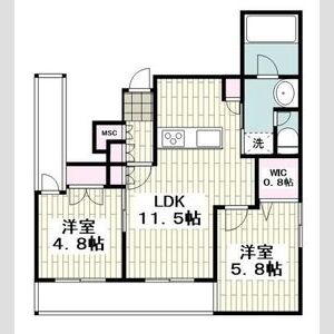 2LDK 間取り図