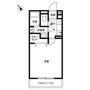 1K 間取り図