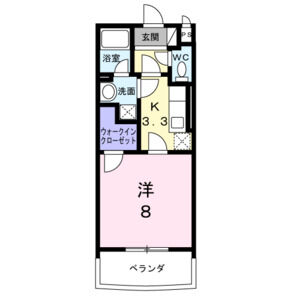 1K 間取り図