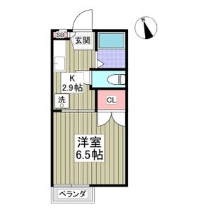 1K 間取り図