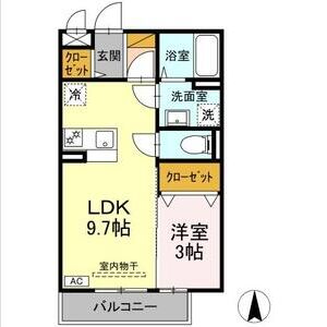 1LDK 間取り図