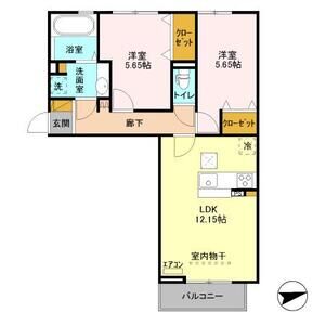 2LDK 間取り図