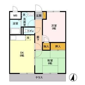 2DK 間取り図