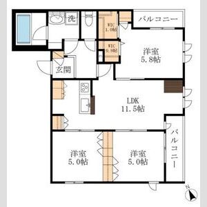 3LDK 間取り図