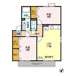 2LDK 間取り図