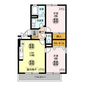 2LDK 間取り図
