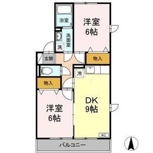2DK 間取り図