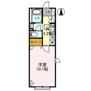 1K 間取り図