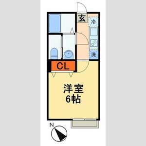 1K 間取り図