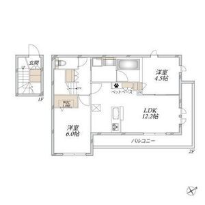 2LDK 間取り図