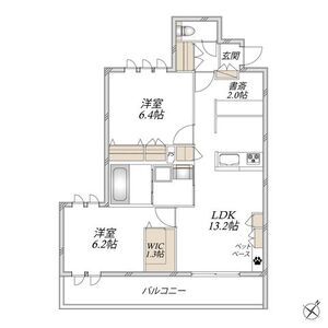 2LDK 間取り図